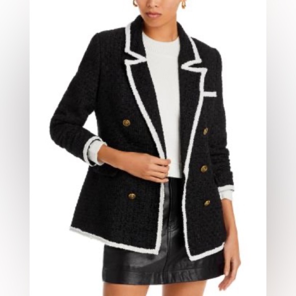 Aqua Black and White Blazer